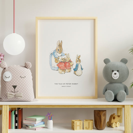 Impression Numérique Peter Rabbit Beatrix Potter - Affiche Chambre d'Enfant Pierre Lapin - Téléchargement Instantané