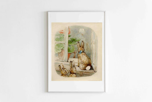 Three rabbits from The Tale of the Flopsy Bunnies, Beatrix Potter