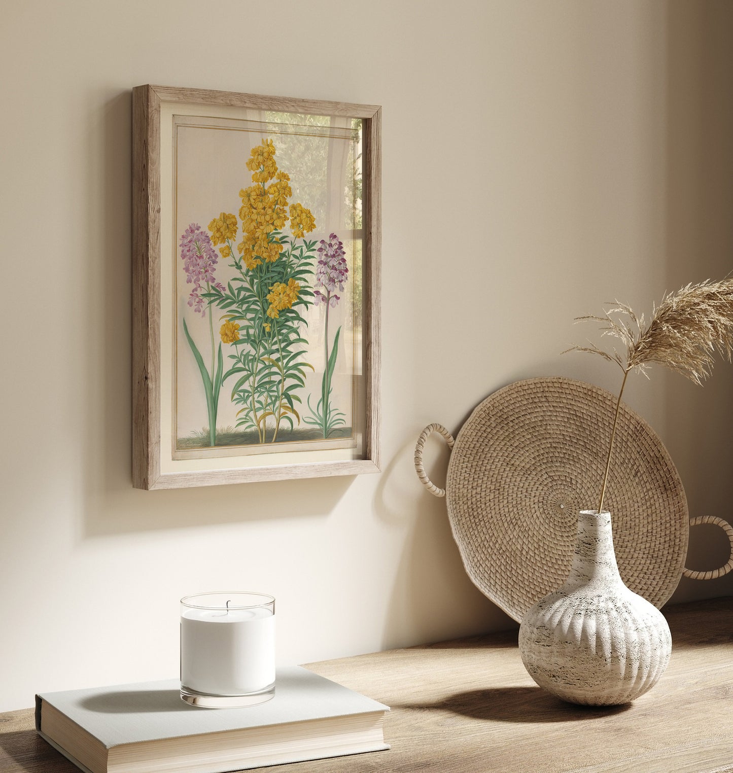Orchidées et giroflées jaunes, Johann Walter