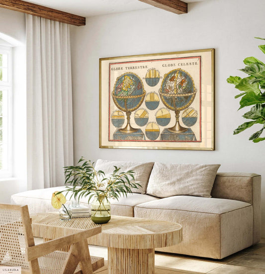 Globes célestes et terrestres par Jacques Chiquet - Le Nouveau et Curieux Atlas Géographique