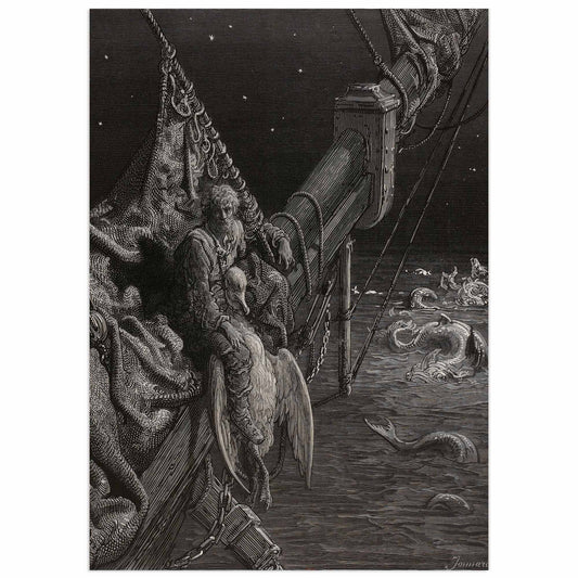 Affiche Gustave Doré "Au-delà de l'ombre du navire" The Rime of The Ancient Mariner