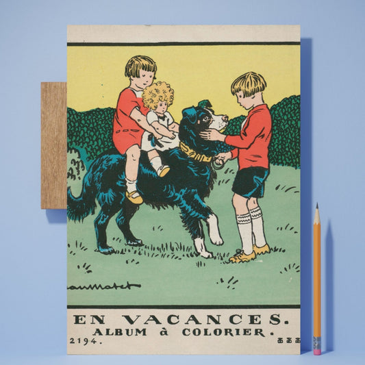 En vacances - livre de coloriage vintage (Téléchagement numérique)