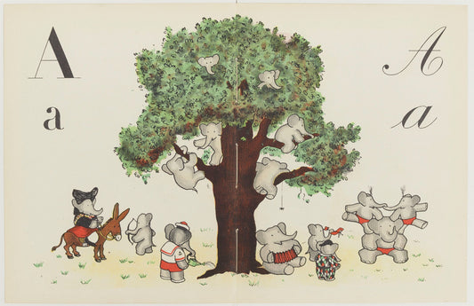 Abécédaire de Babar à colorier – Téléchargement PDF éducatif