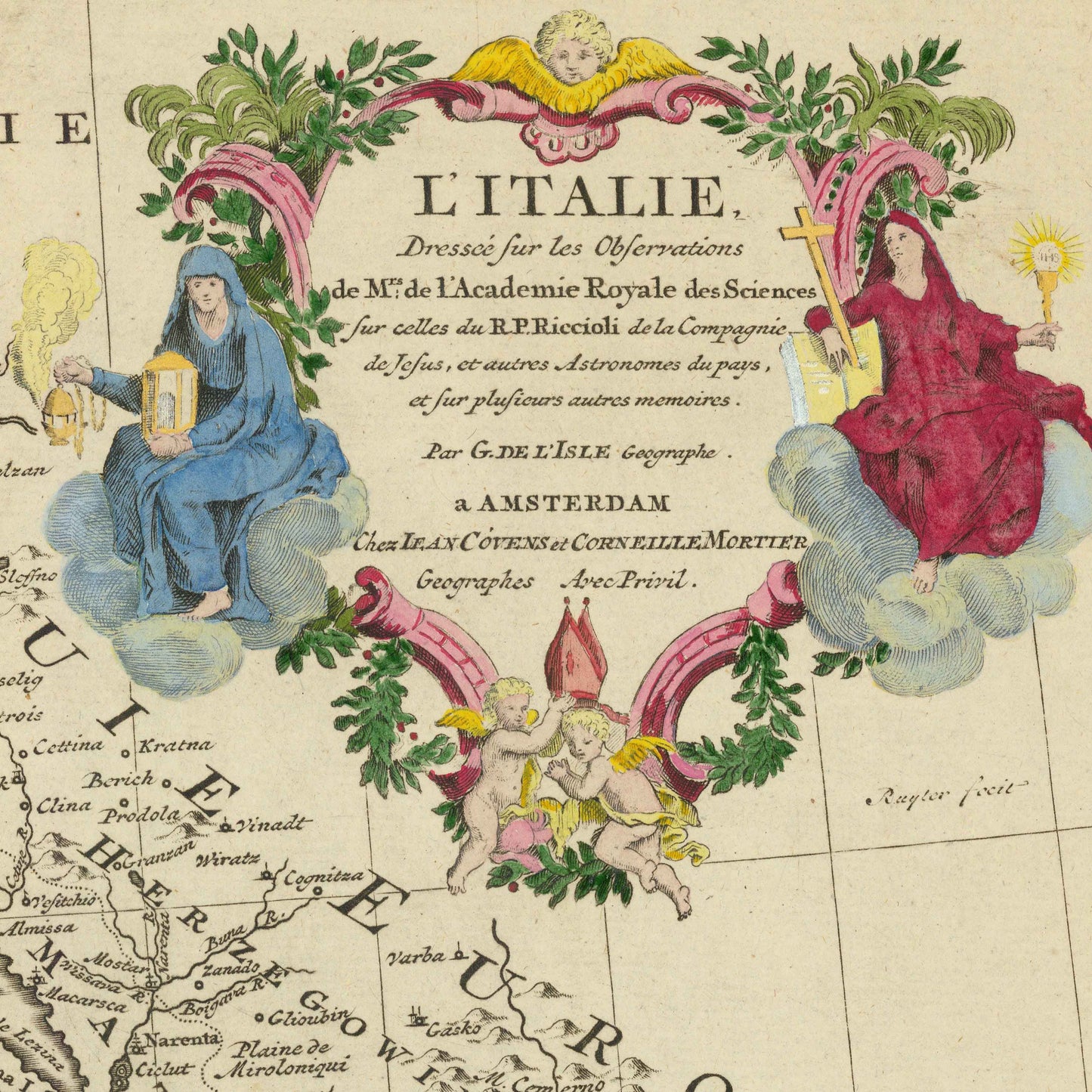 Detailed map of Italy