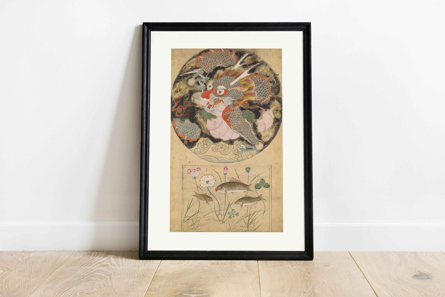 Dragon and Carp – Korean Art Print from the Joseon Dynasty