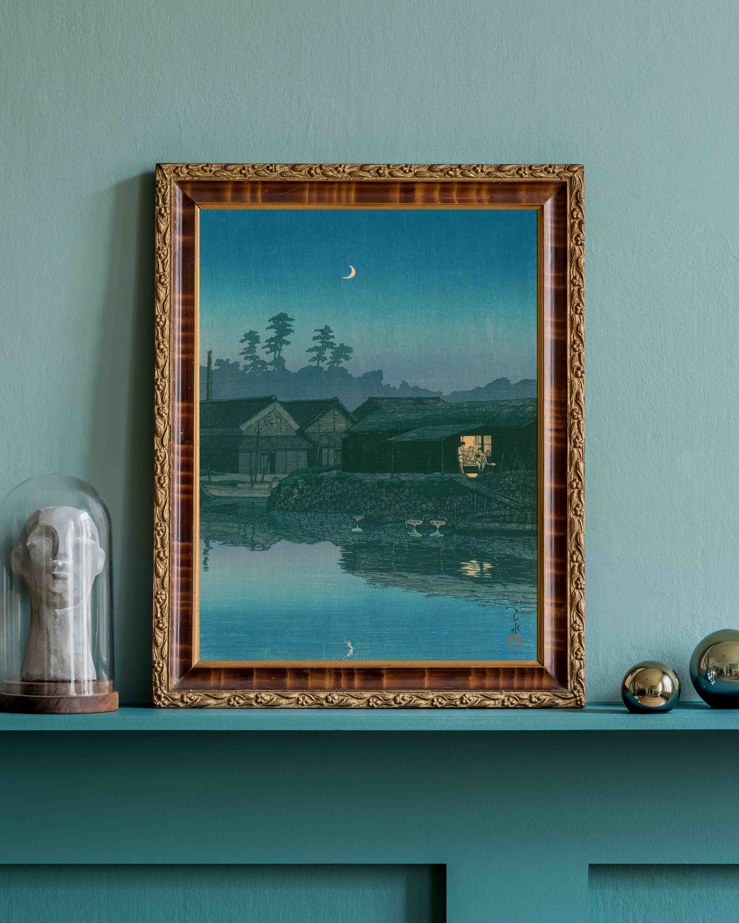 Fishing Village, Arai, Enshu,  Kawase Hasui print