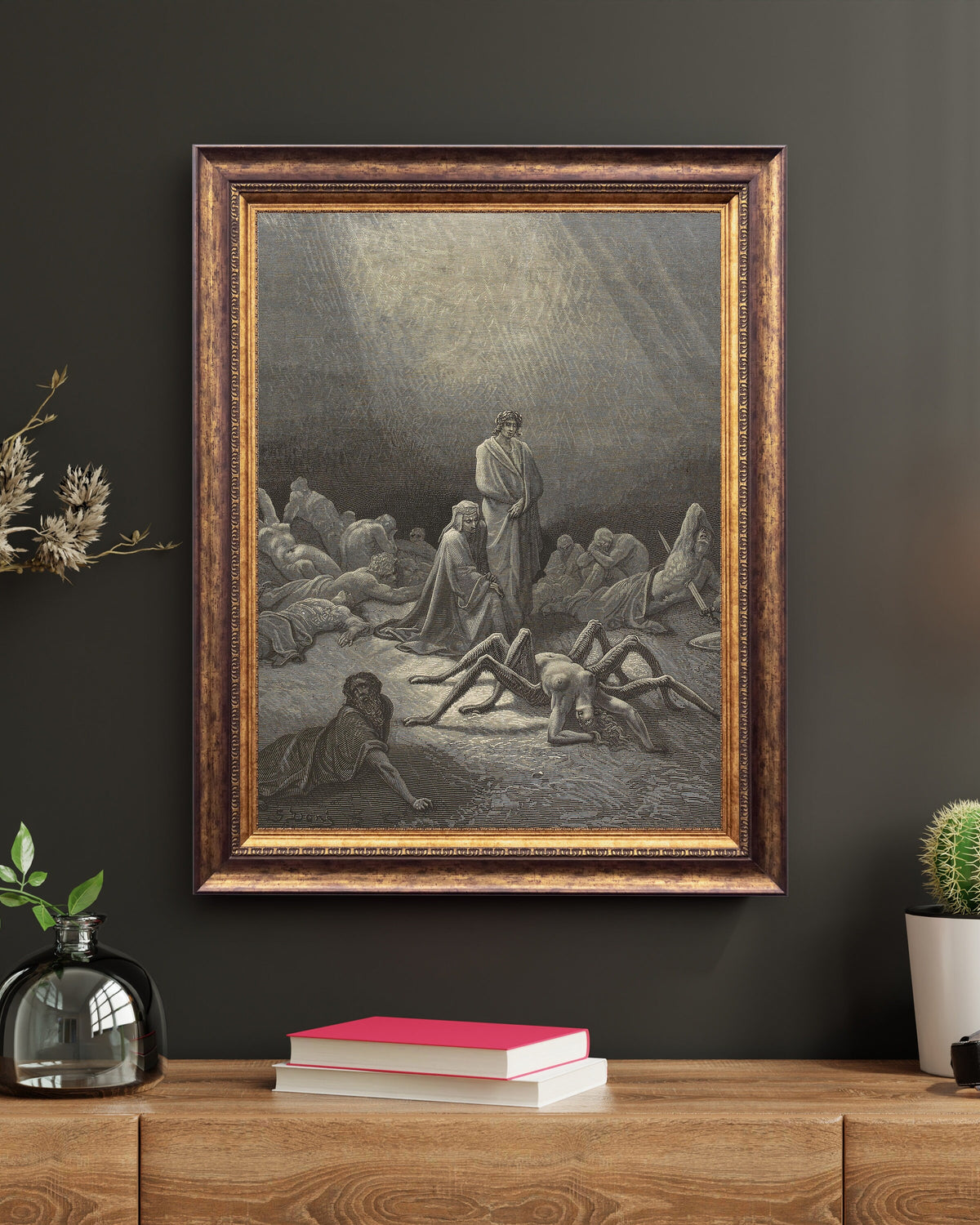 Arachné — Gustave Doré (Le Purgatoire de Dante)
