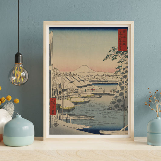 Rive de Sukiya à Edo, Hiroshige