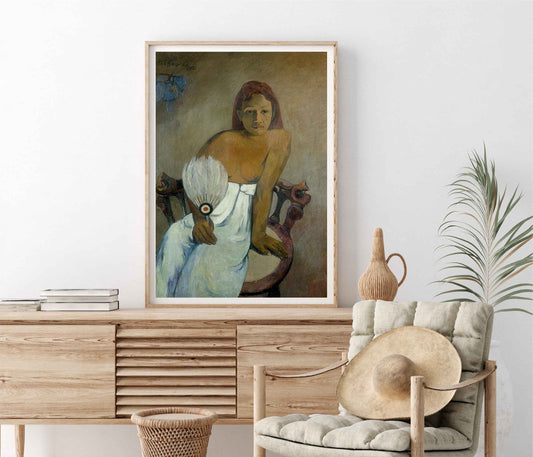 Paul Gauguin Affiche Jeune fille à l'éventail