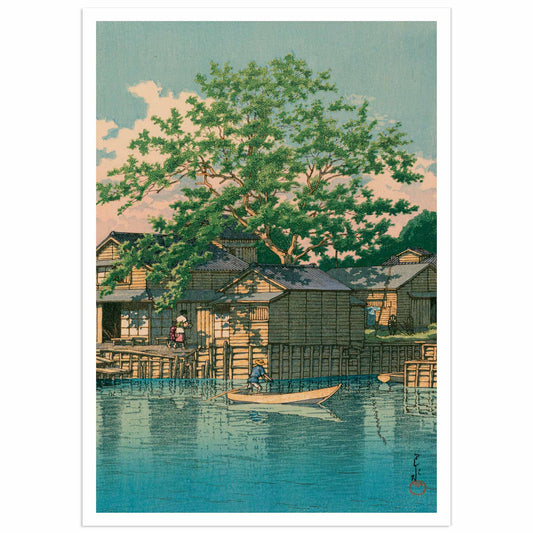 Kuriwatashi stop at Funabori, Hasui Kawase, Wallango fine art poster