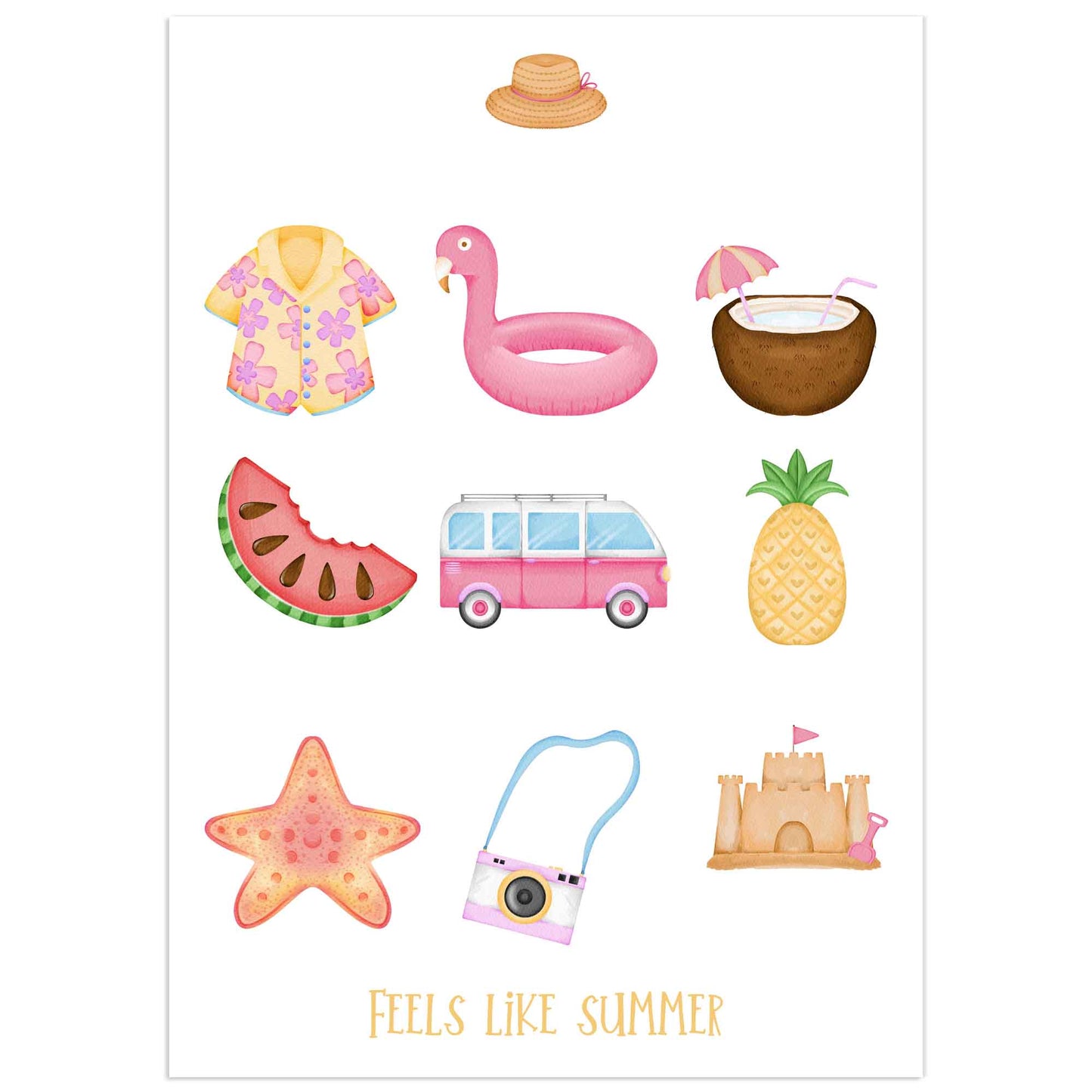 Summer vibe : Affiches Mignonne pour Chambre d’Enfant