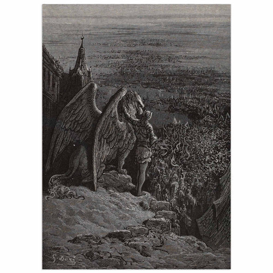 Affiche Gustave Doré "Roger et l'hippogriffe" Roland Furieux