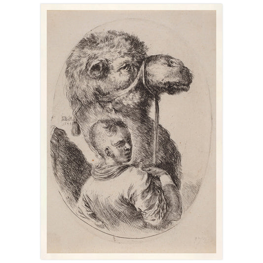 High definition print of an etching by Italian artist Stefano Della Bella (1610-1664)