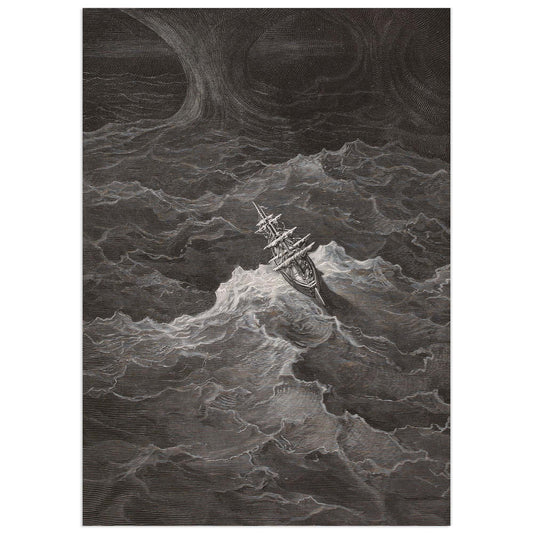 Affiche Gustave Doré "Le bateau" - La Complainte du vieux marin