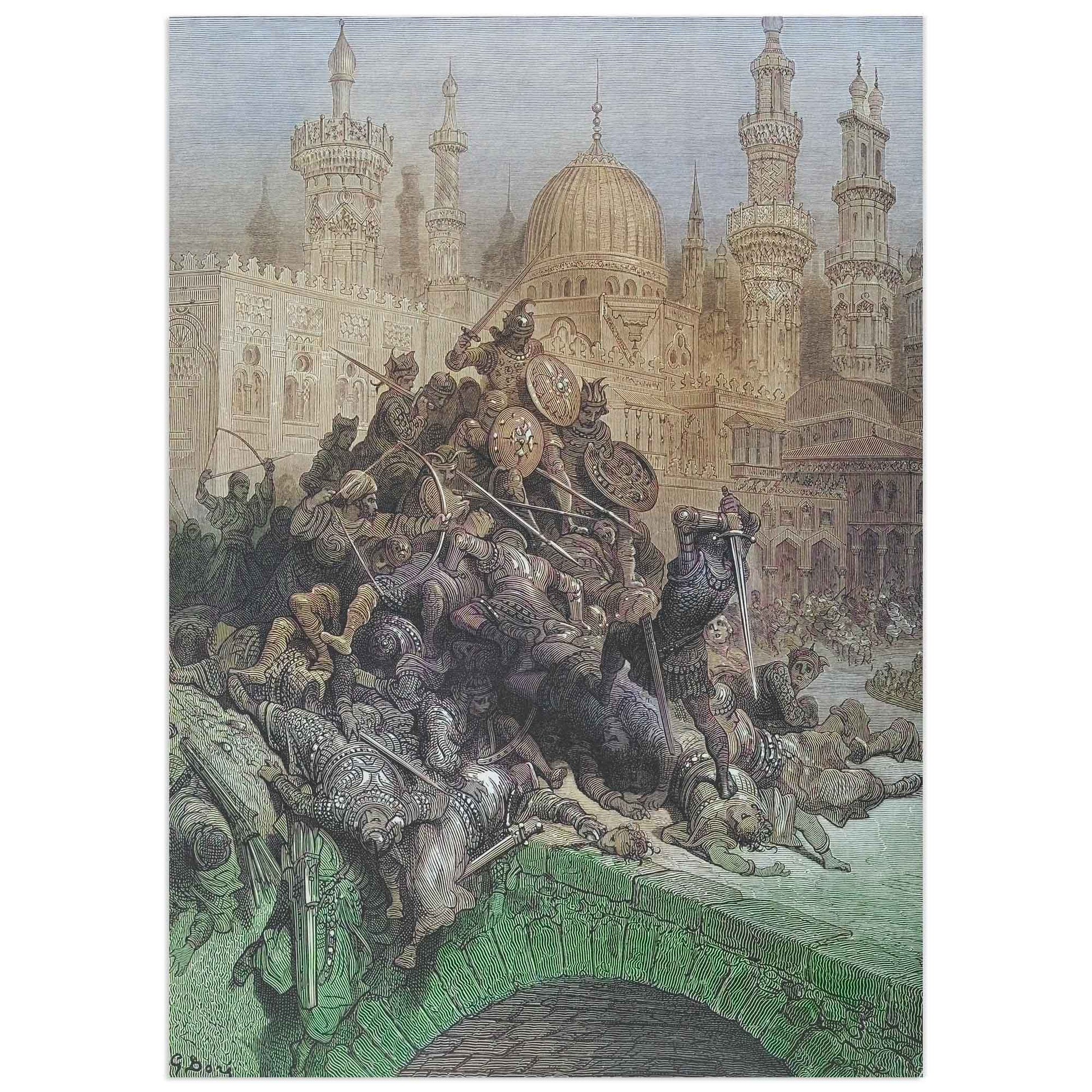 Reproduction on museum paper of an engraving by Gustave Doré for Orlando Furioso