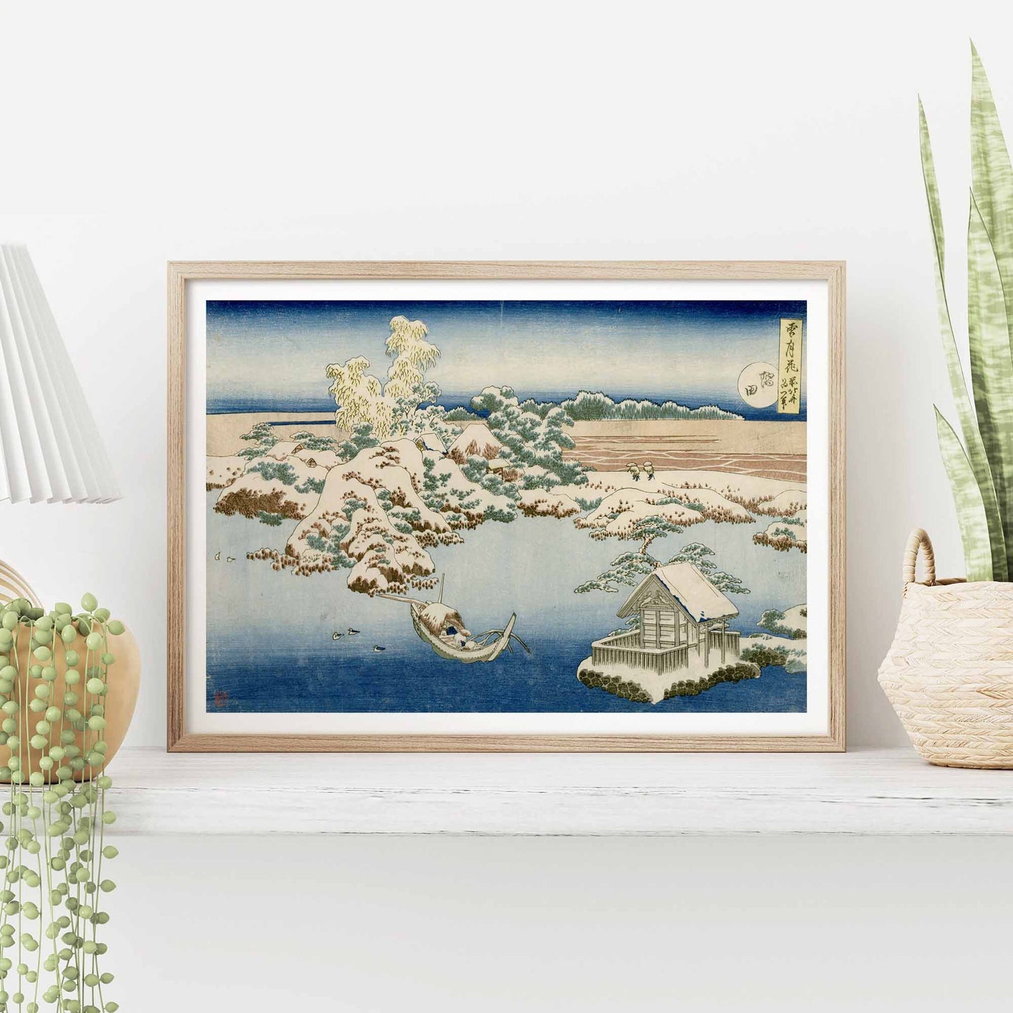 Sumida River in the Snow – Hokusai Japanese Poster