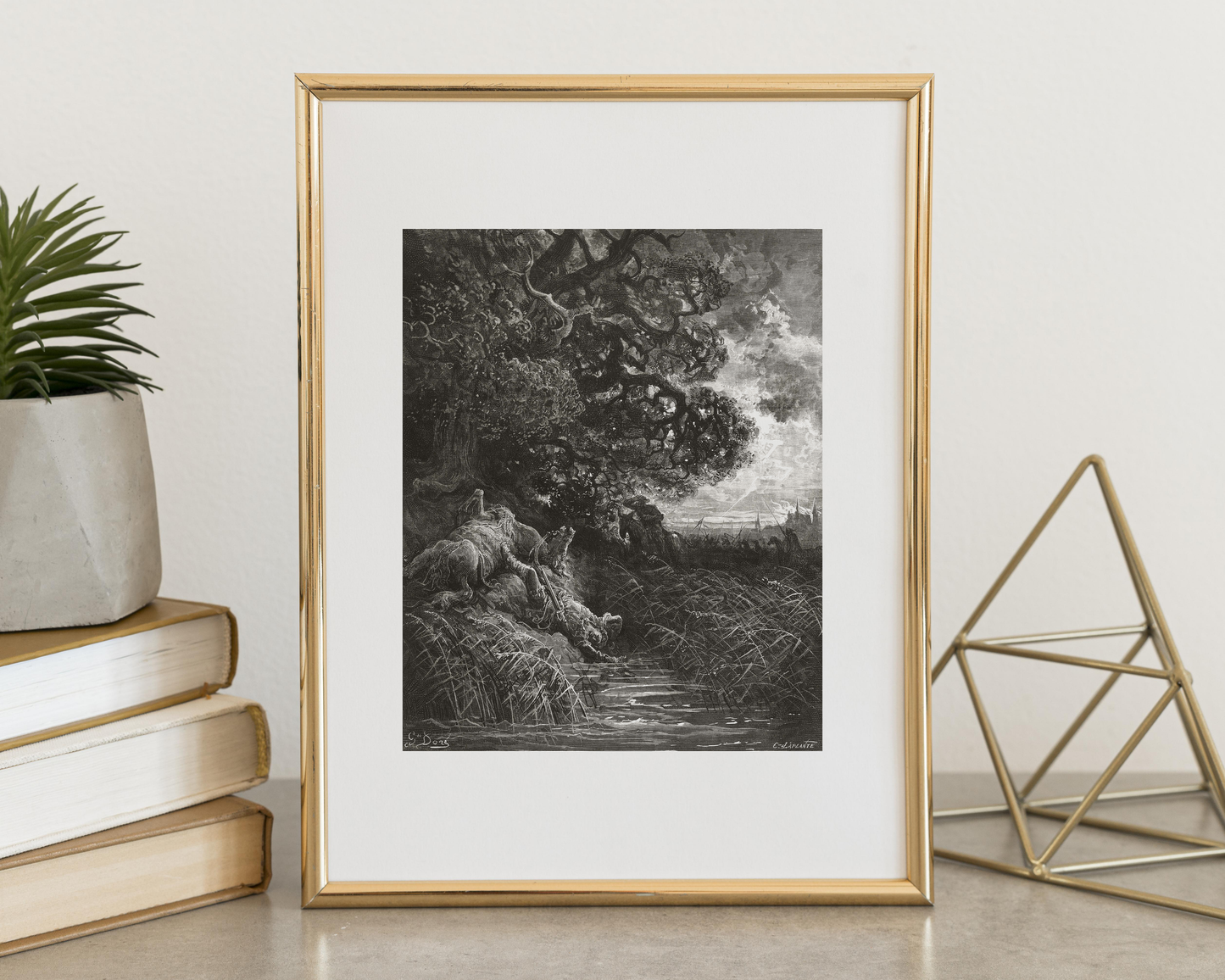 The Oak and the Reed – Gustave Doré Art Print | La Fontaine’s Fables