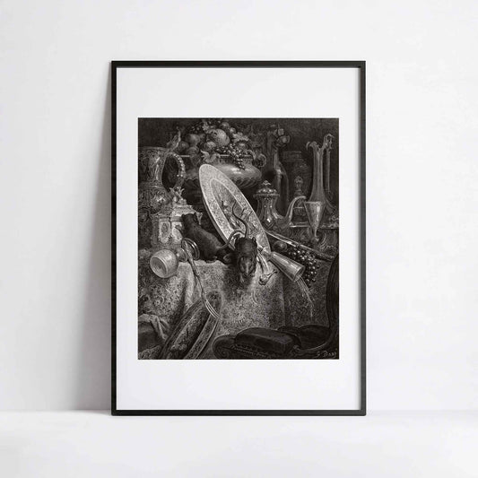 Le Rat des villes et le Rat des champs – Affiche d’après Gustave Doré