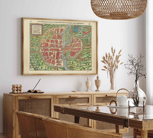 Lutetia Parisiorum urbs - Plan vintage de Paris