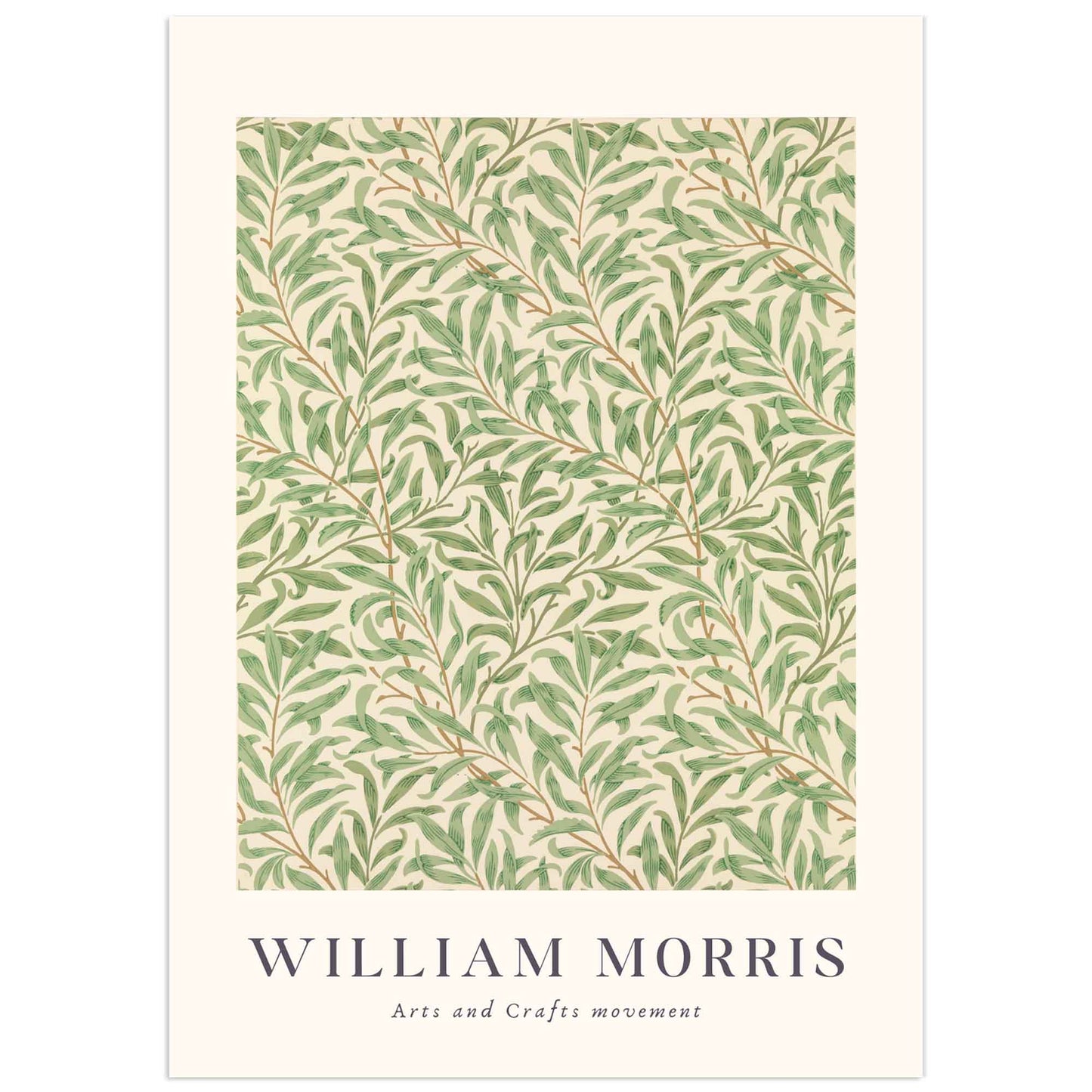 William Morris poster, willow bough pattern
