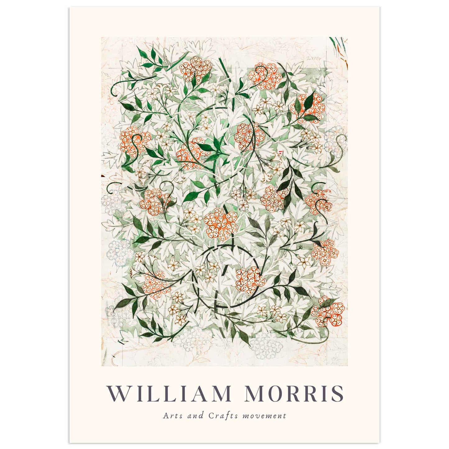 William Morris Poster - Jasmine pattern 2