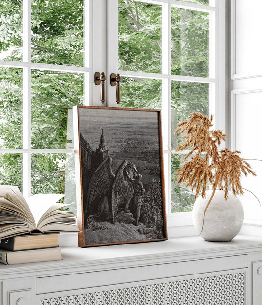 Affiche Gustave Doré "Roger et l'hippogriffe" Roland Furieux