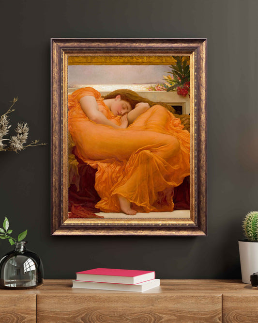 flaming june by frederic leighton poster