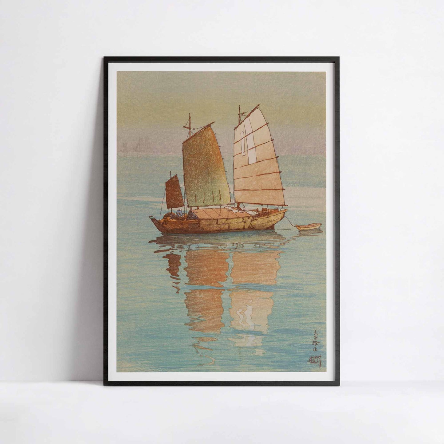 Affiche Yoshida Hiroshi "Sailing Boat"
