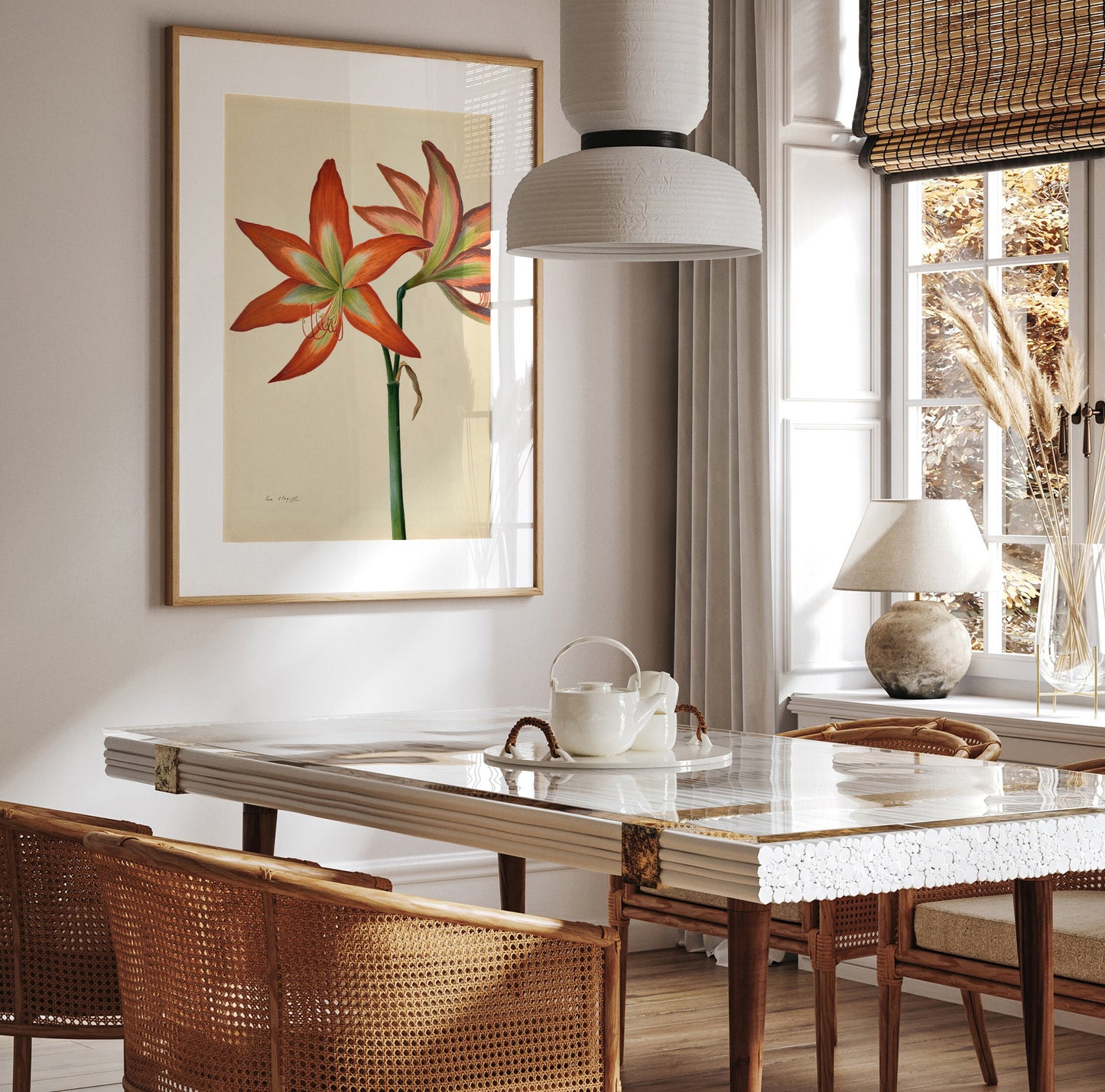 Amaryllis, Naked Lady par Lise Cloquet – Impression d'Art Botanique