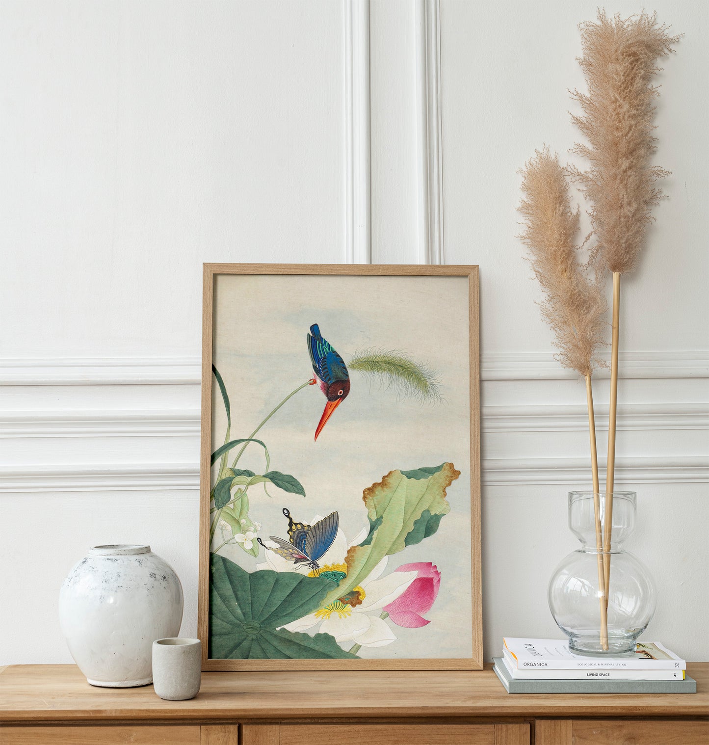 Chinese birds-and-flowers watercolor