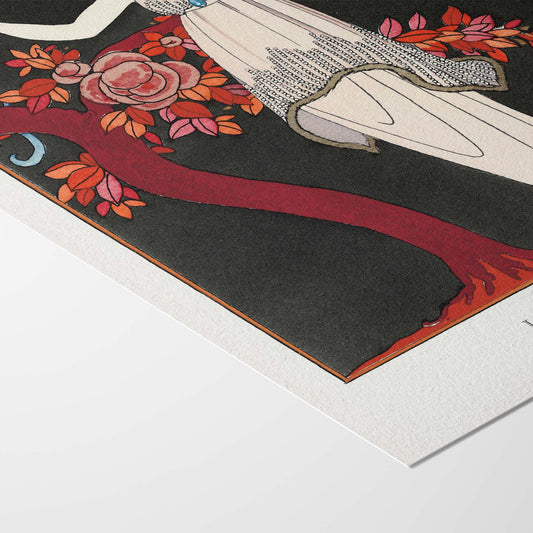 L’Arbre de Science – Illustration de mode Art Déco par Georges Barbier | Robe du soir de Douillet | Téléchargement numérique haute définition