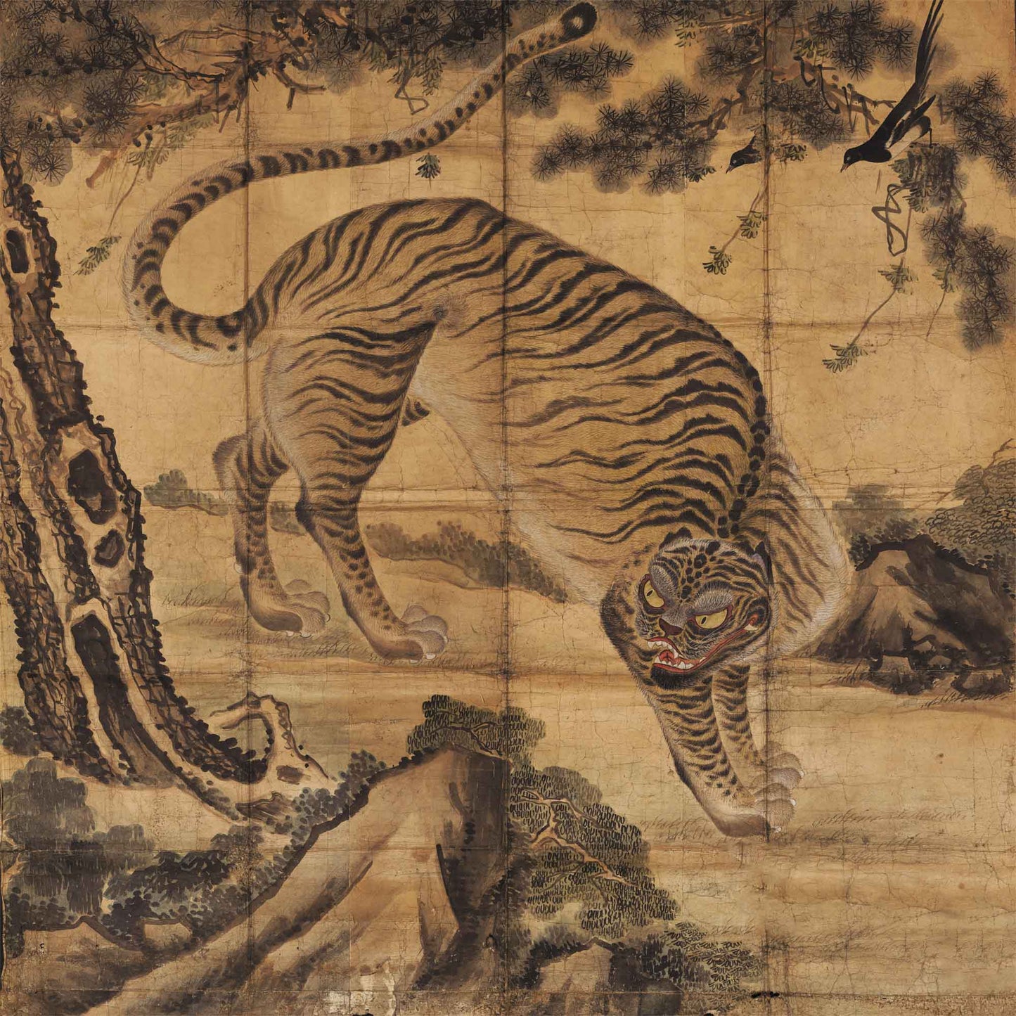 Tigre – Affiche coréenne Minhwa, dynastie Joseon