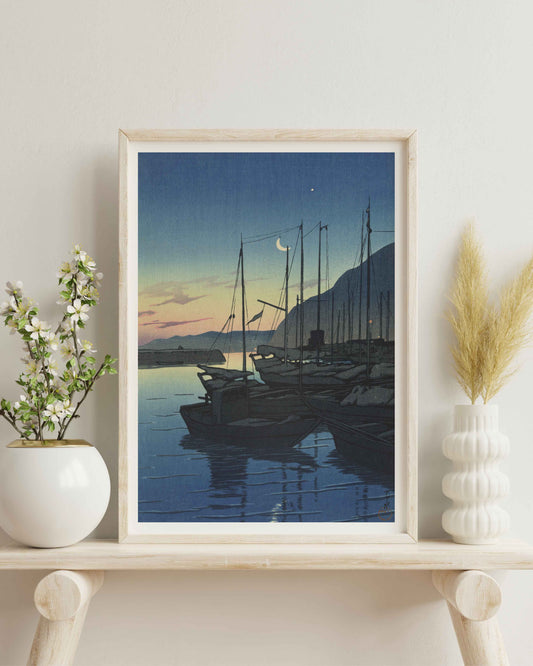 Morning in Beppu Kawase Hasui ukiyo-e print