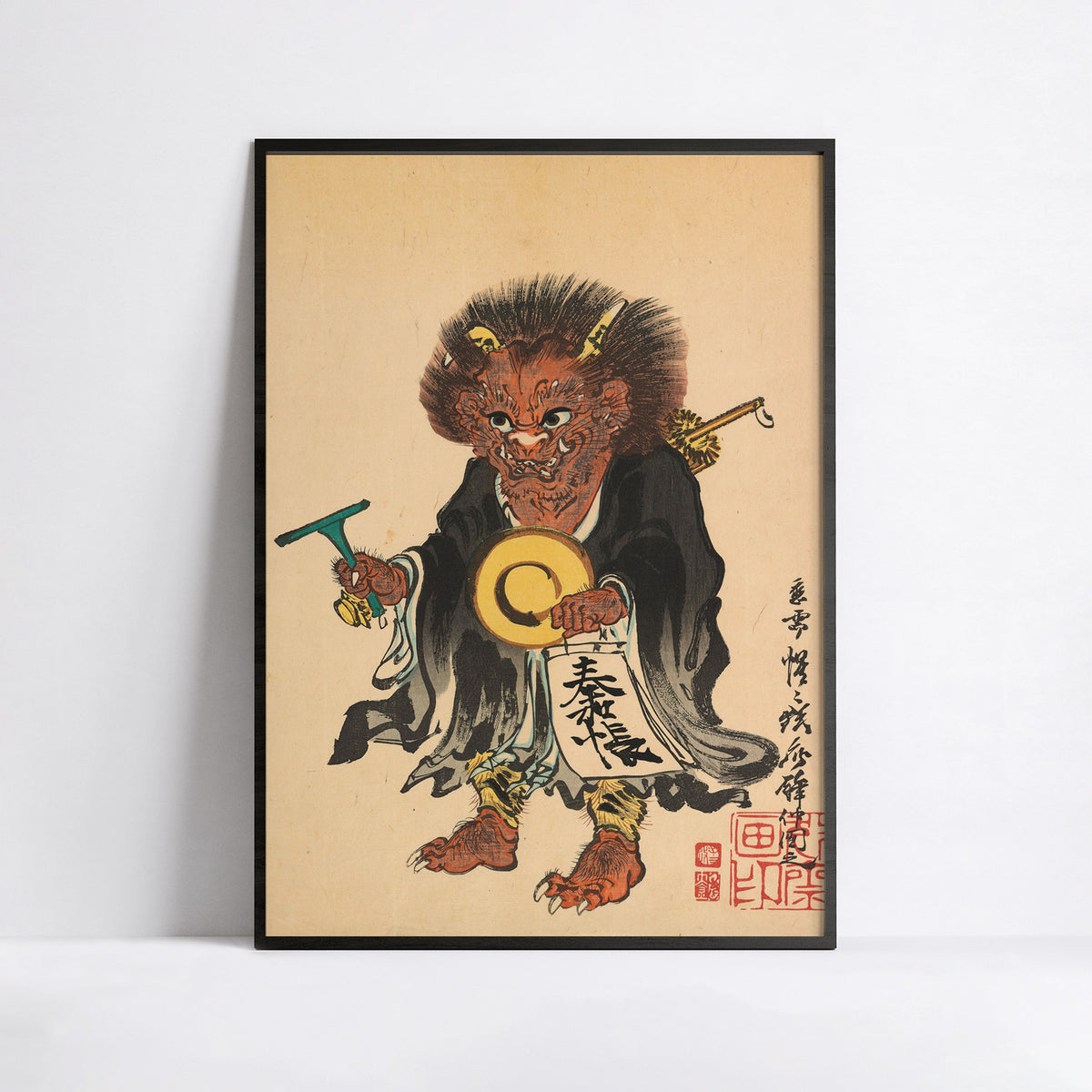 Ōtsu-e of Oni Reciting Buddhist Prayers (Ōtsu-e no oni no nenbutsu) – Kawanabe Kyōsai
