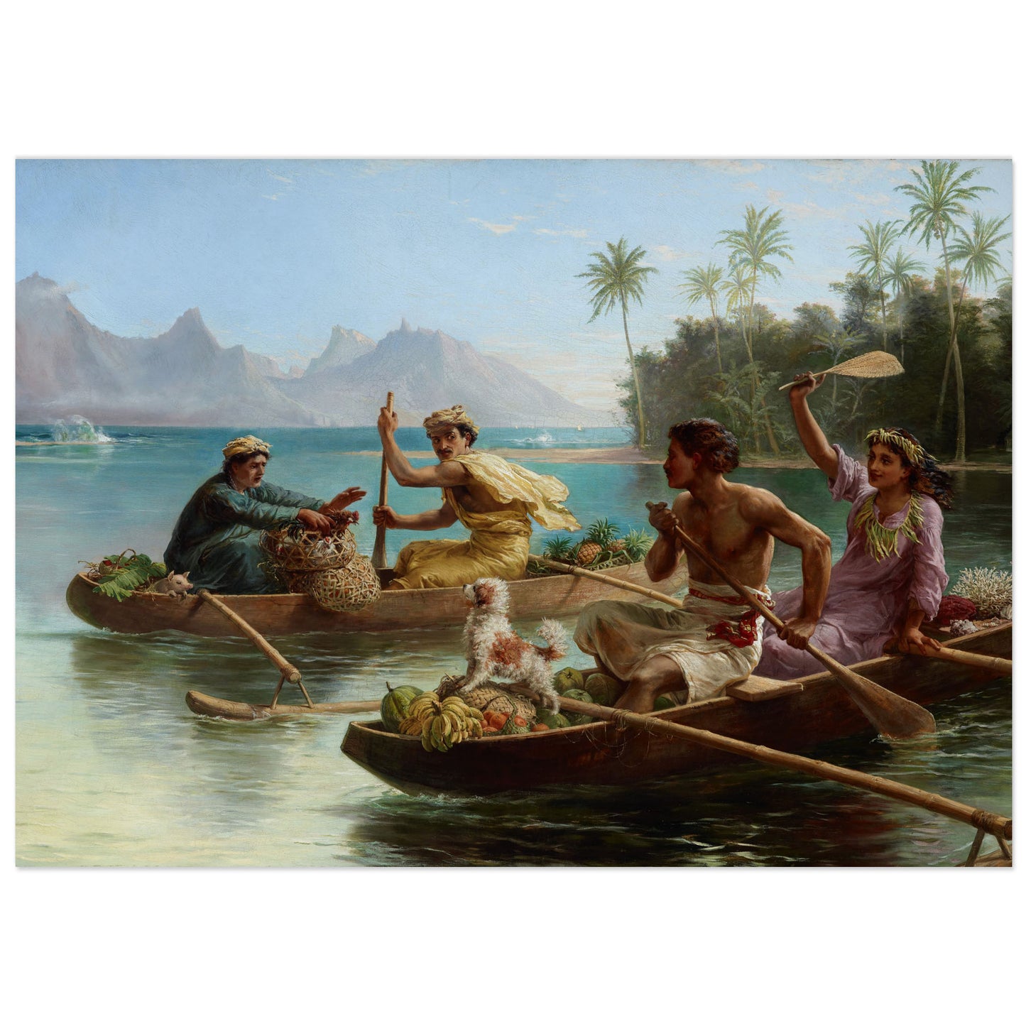 Race to the market in Tahiti, Nicolas Chevalier