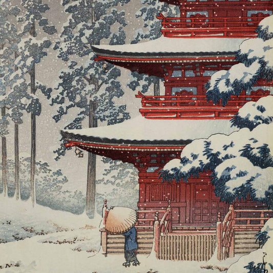 Temple Saishoin, Hirosaki — Kawase Hasui (1936)