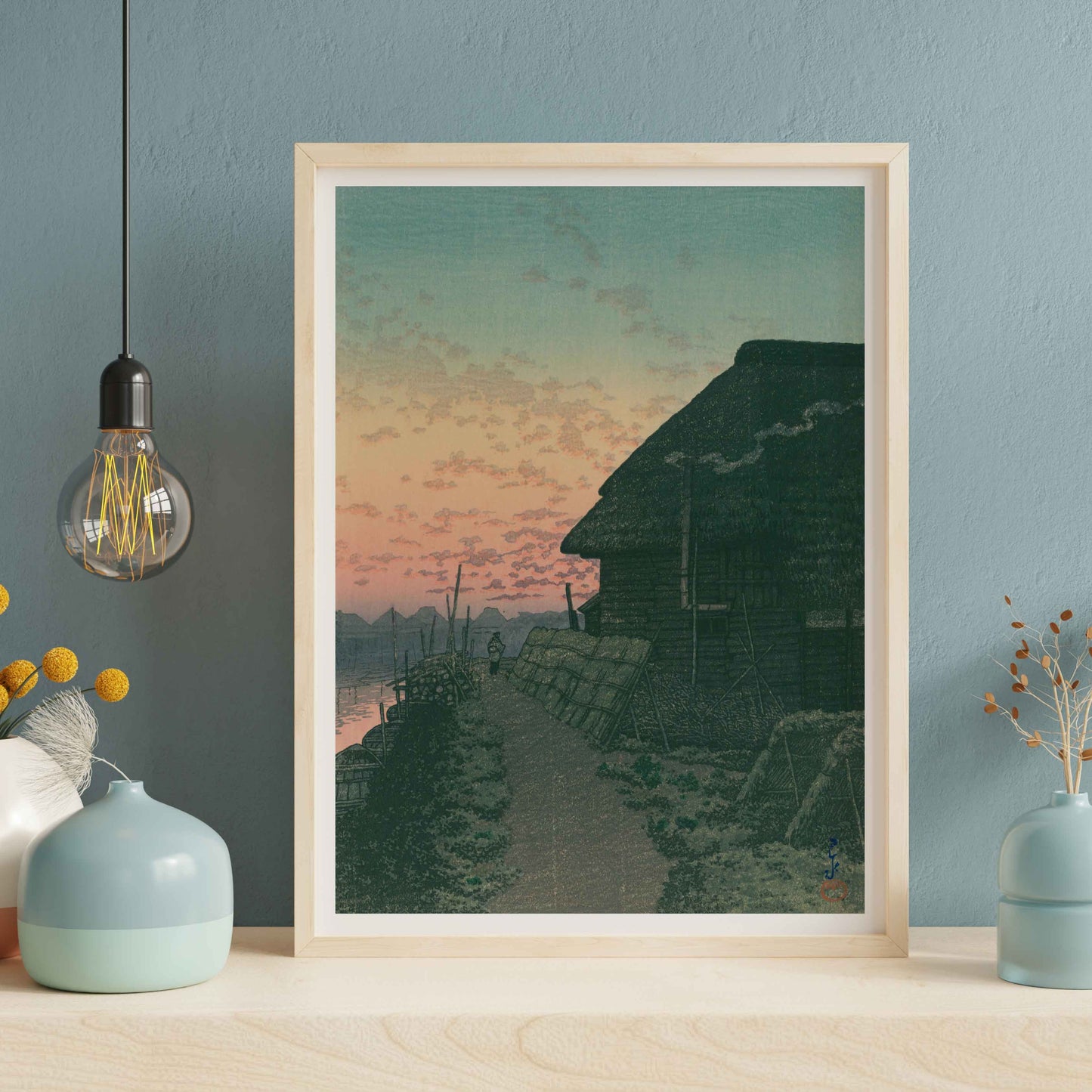 Kawase Hasui - Sunset at Morigasaki (1932)