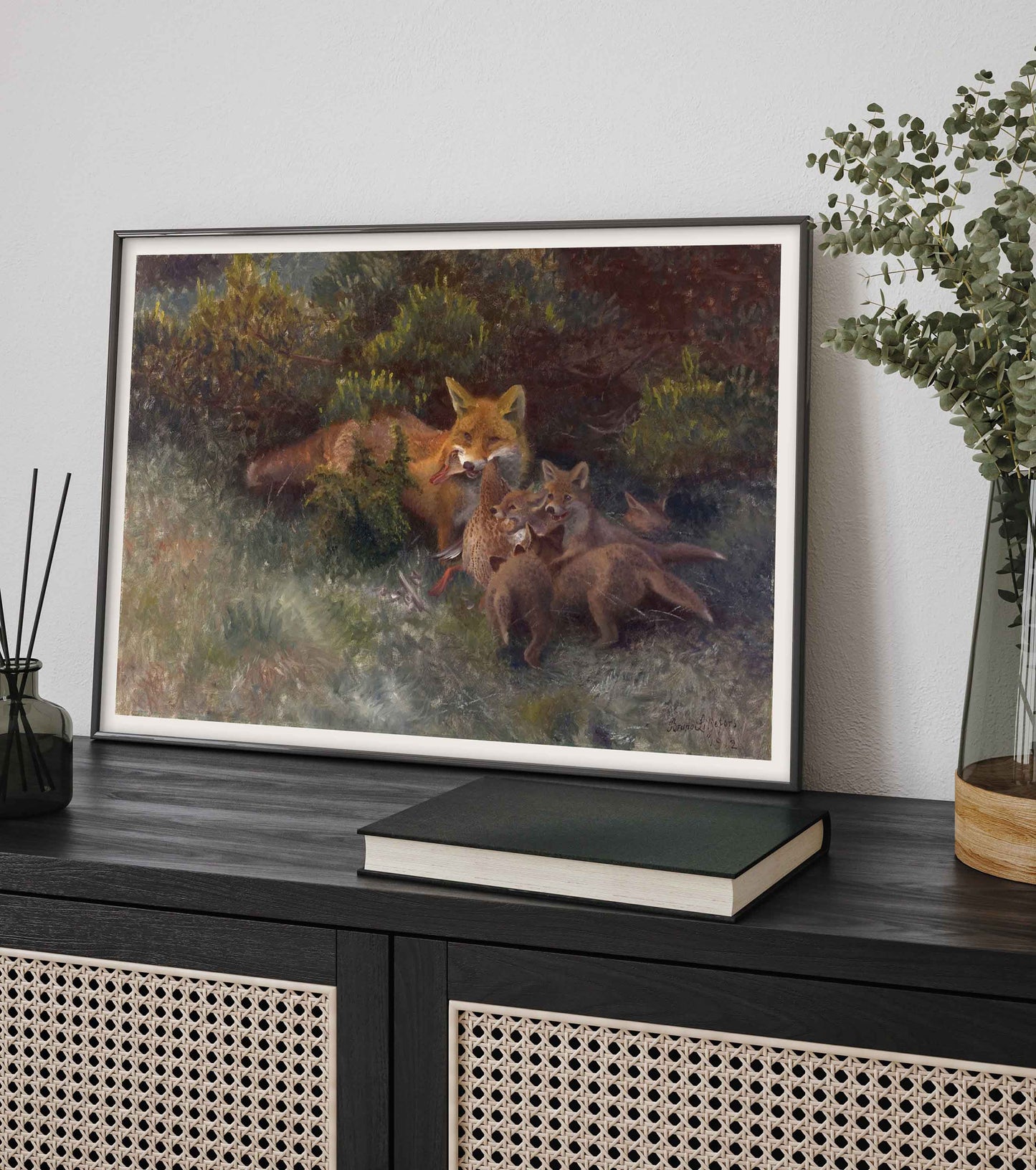 Peinture de renard, par Bruno Liljefors