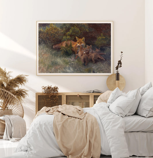 Peinture de renard, par Bruno Liljefors