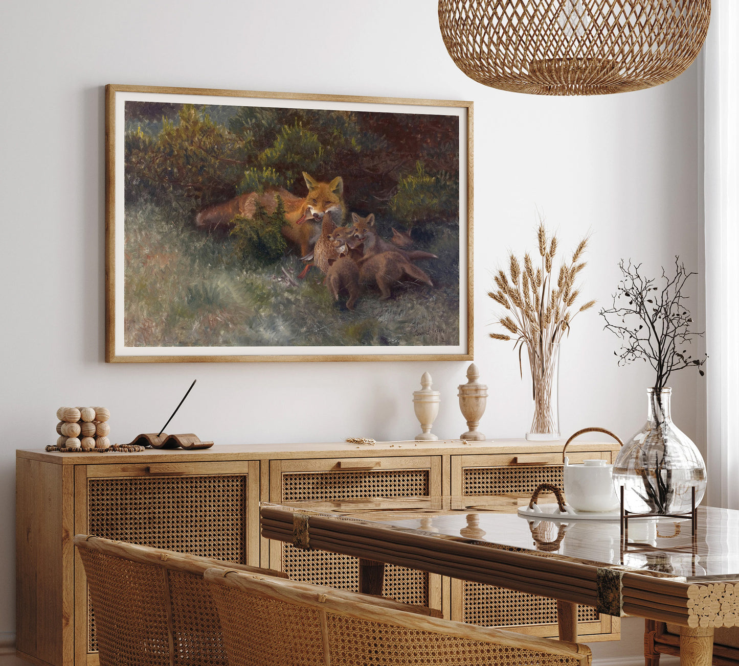 Peinture de renard, par Bruno Liljefors