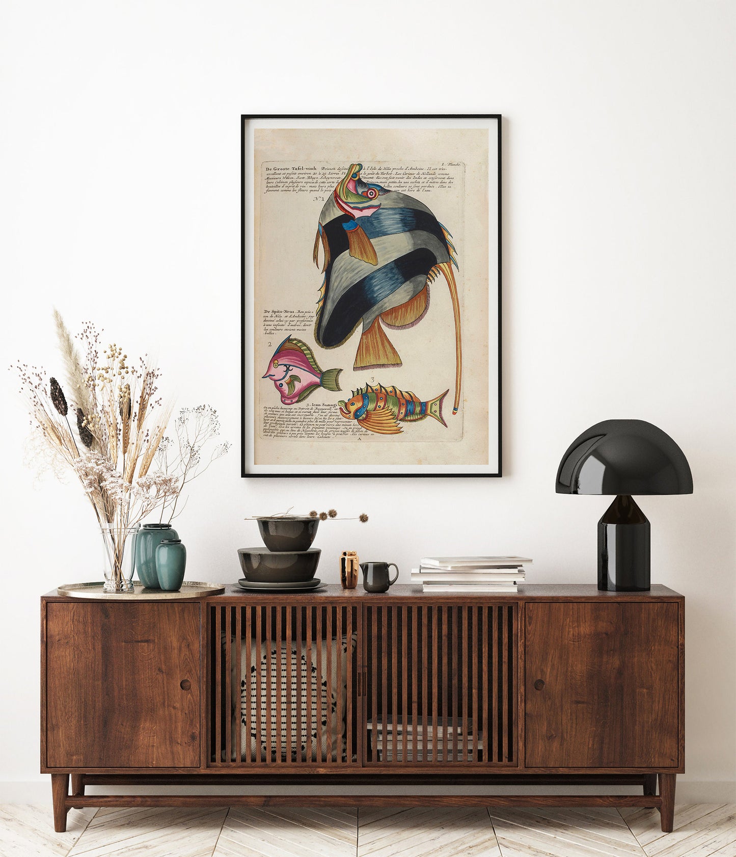 Illustration française vintage de poissons