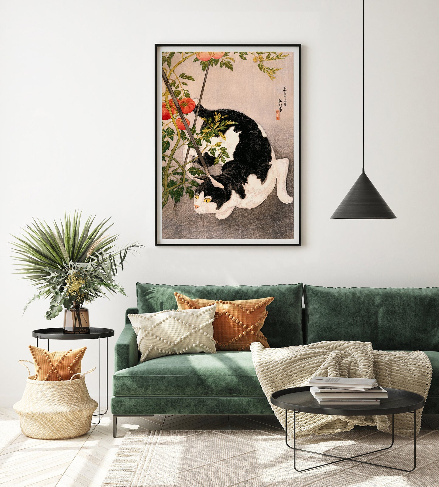 Black Cat and Tomato Plant, Takahashi Hiroaki poster