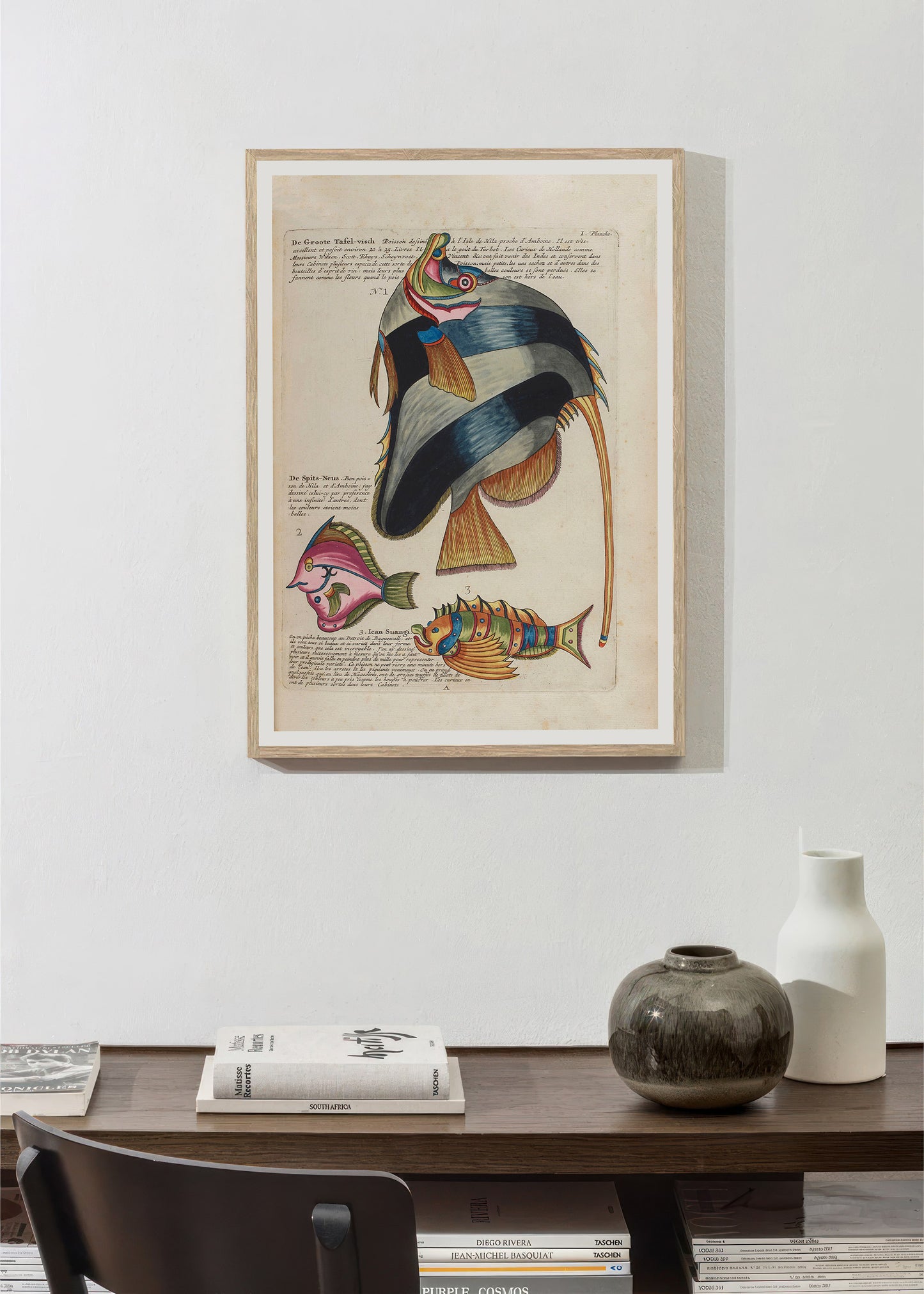 Illustration française vintage de poissons