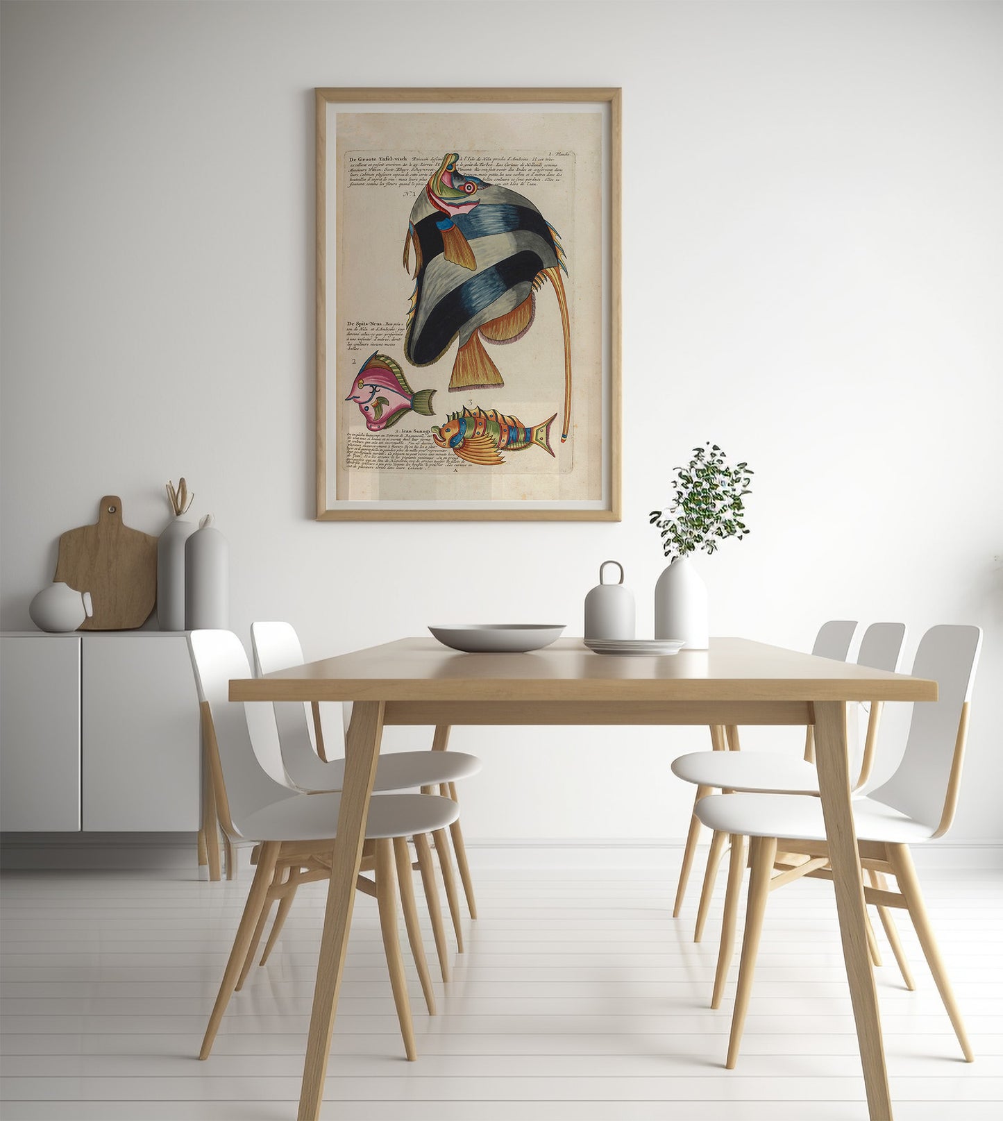 Illustration française vintage de poissons