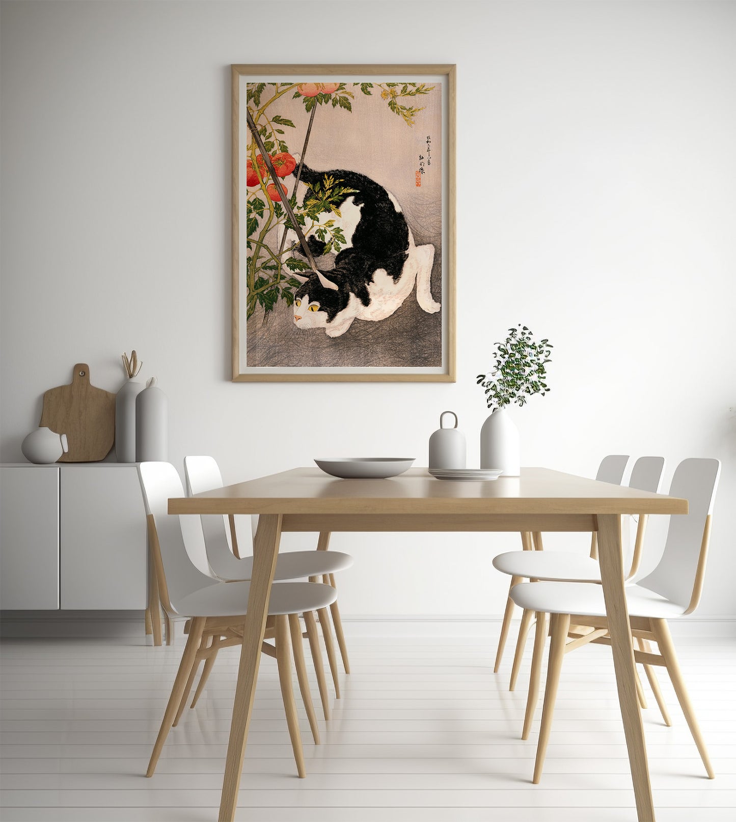 Black Cat and Tomato Plant, Takahashi Hiroaki poster