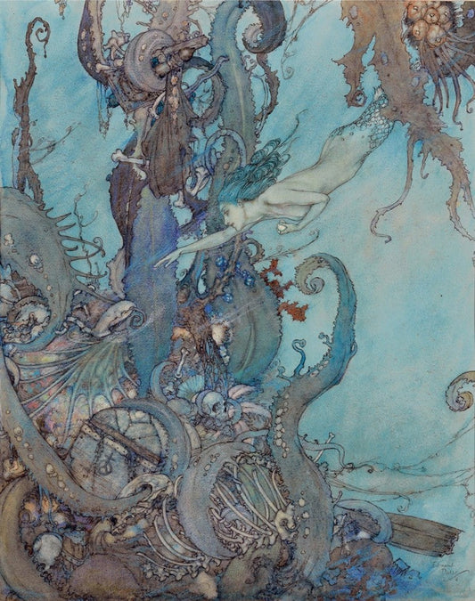 The Little Mermaid by Edmund Dulac (1911): The Illustration That Changed How We See Andersen's Story