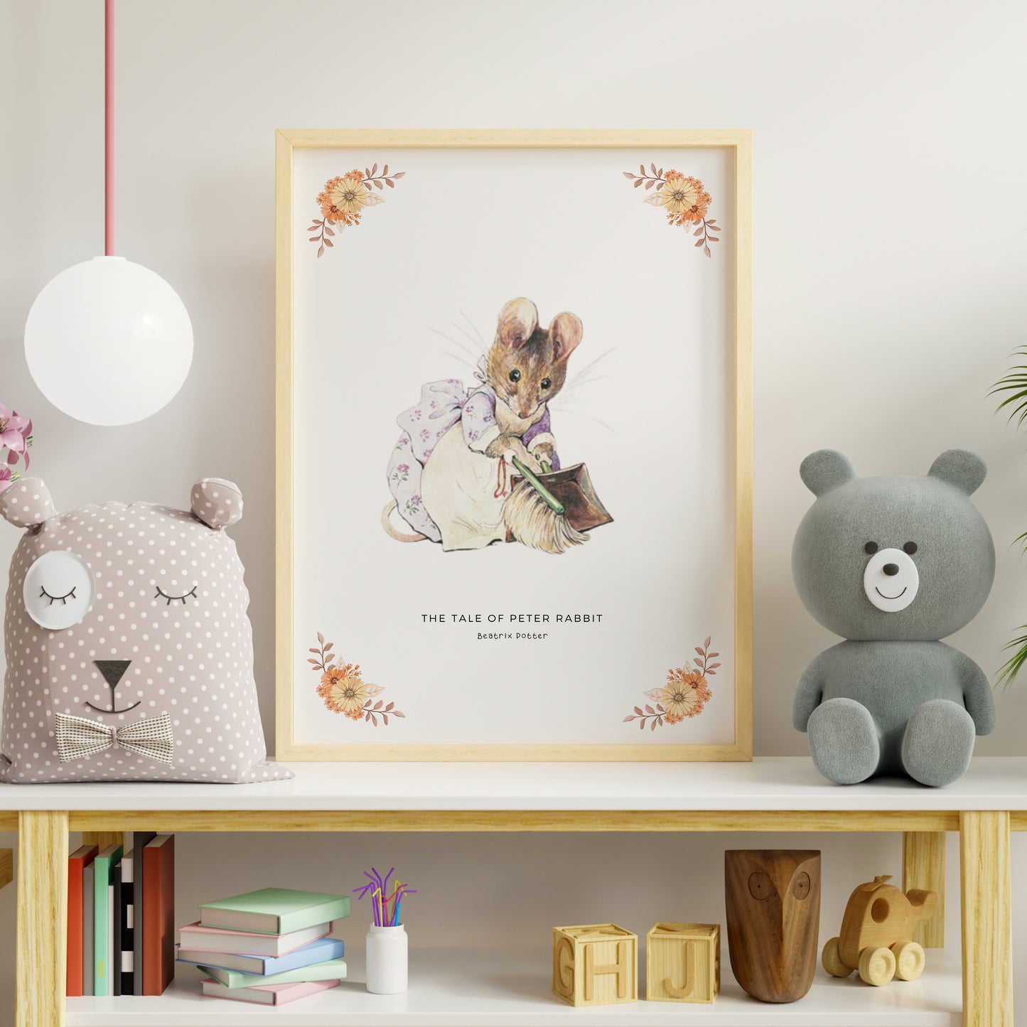 Impression Numérique Souris Hunca Munca Beatrix Potter - Conte de Deux Vilaines Souris - Téléchargement Instantané