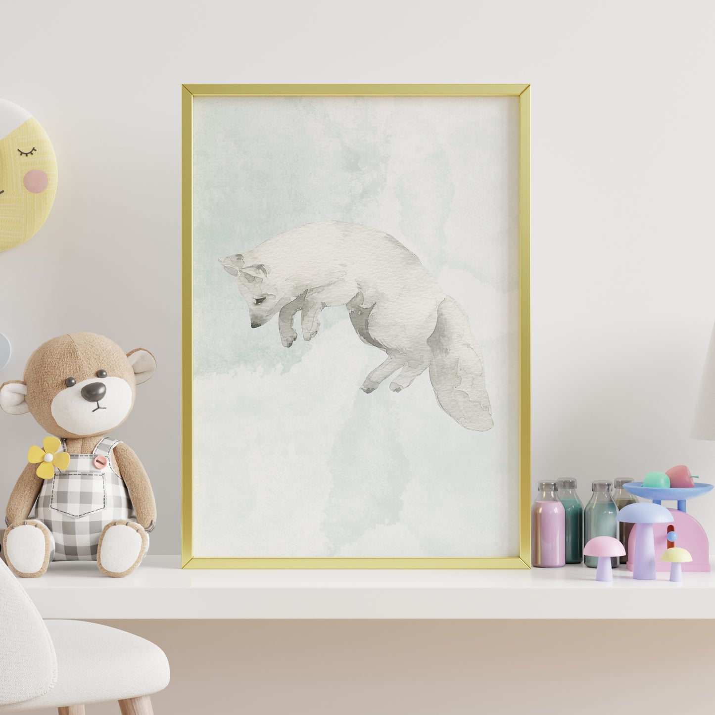 Cute Snowy Fox | Printable Wall Art