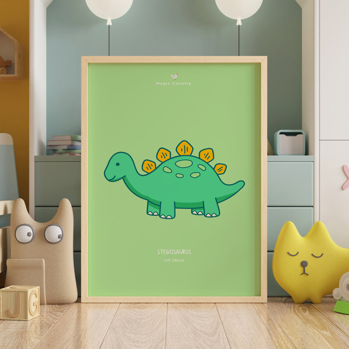 Affiche stégosaure à imprimer — Jurassique supérieur