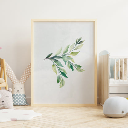 Affiche feuillage minimaliste – Illustration botanique à télécharger